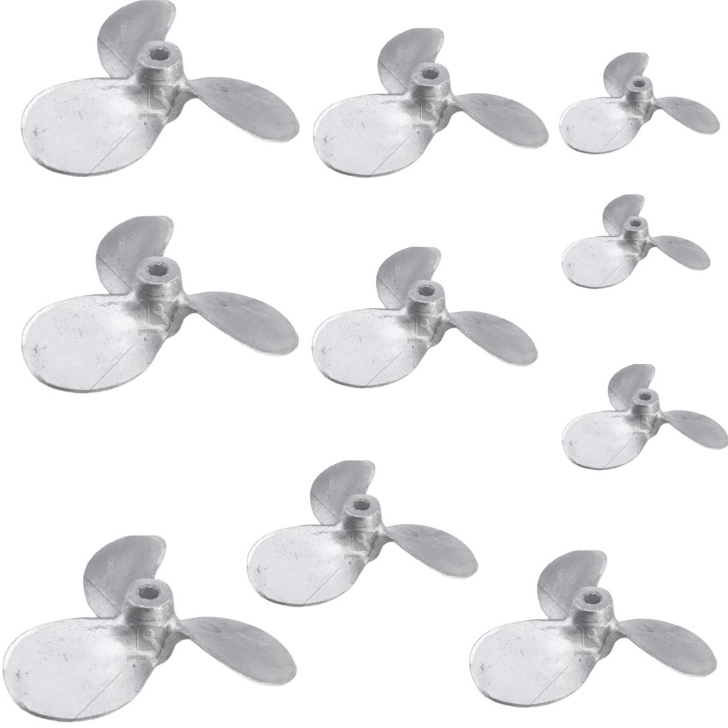 Hélice Para Motor Rabeta 6.5/7.0 Hp 3pás Em Alumínio 10unidd em Oferta na Shopee