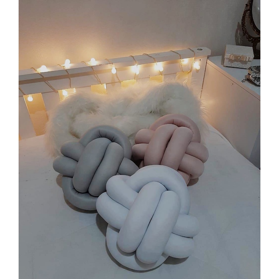 Kit 03 Almofada Nozinho Decorativa Nó Escandinava Para Sala e Quarto em Oferta na Shopee