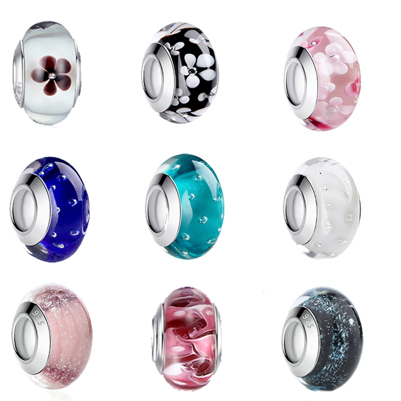 Amuleto De Vidro Fashion Com Contas Bamoer Para Pulseira DIY PA6370 em Oferta na Shopee