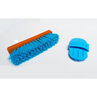 Kit Limpeza Escovão + Escova Rígida Para Cavalo E Similares