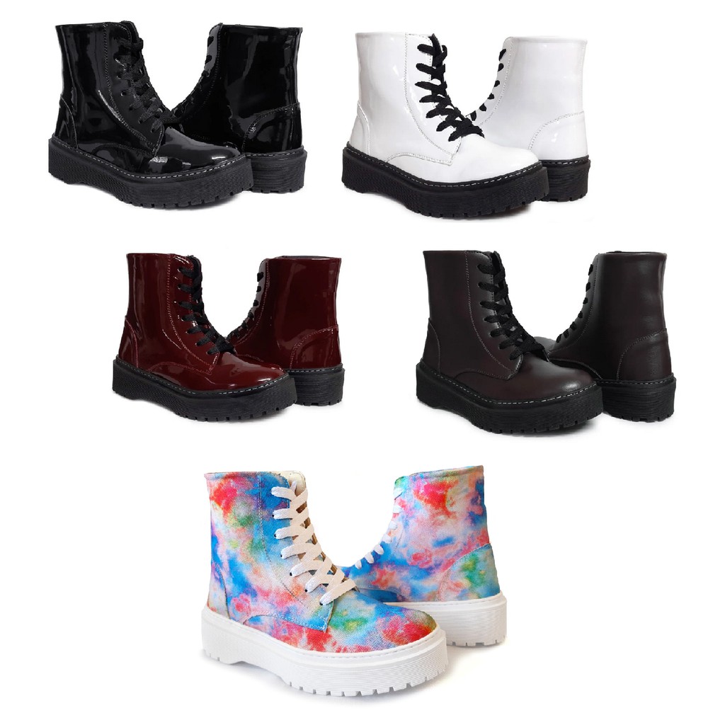 coturno feminino colorido