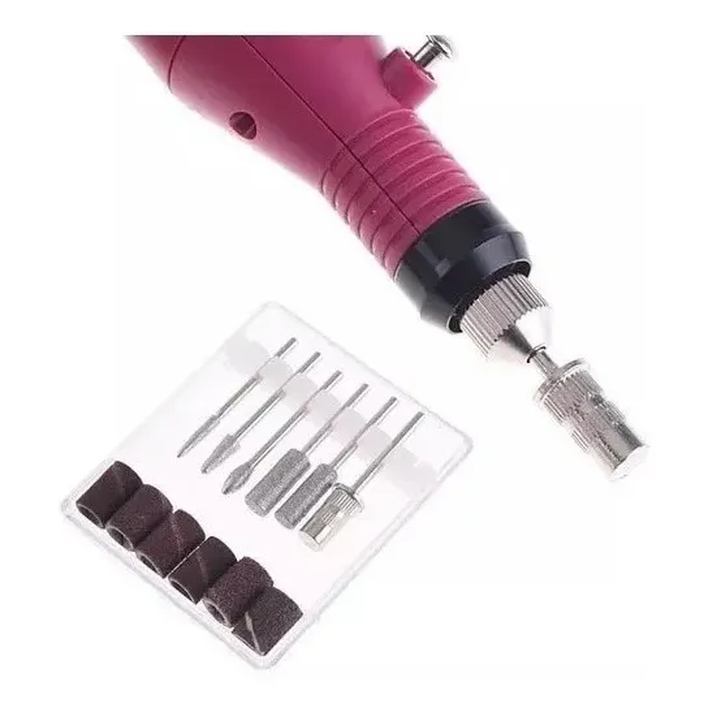 Lixa Elétrica Motor Brocas Manic Fibra Unha Gel Profissional