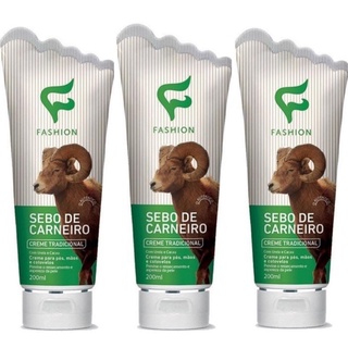 3 Unidades Hidratante Sebo de Carneiro Tradicional 200ml Fashion-kit revenda-promoção-rachadura