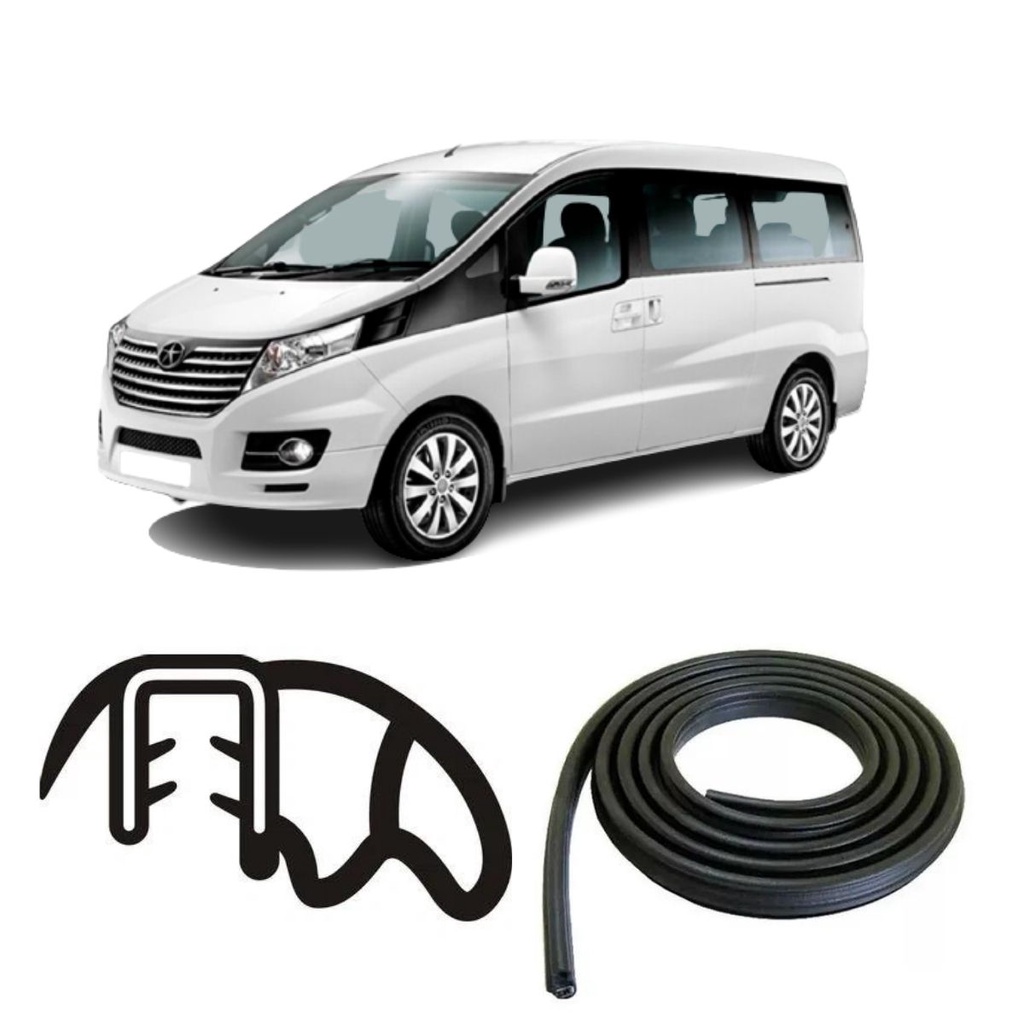 BORRACHA DE PORTA DIANTEIRA PRETA ESTRIADA JAC T8 em Oferta na Shopee