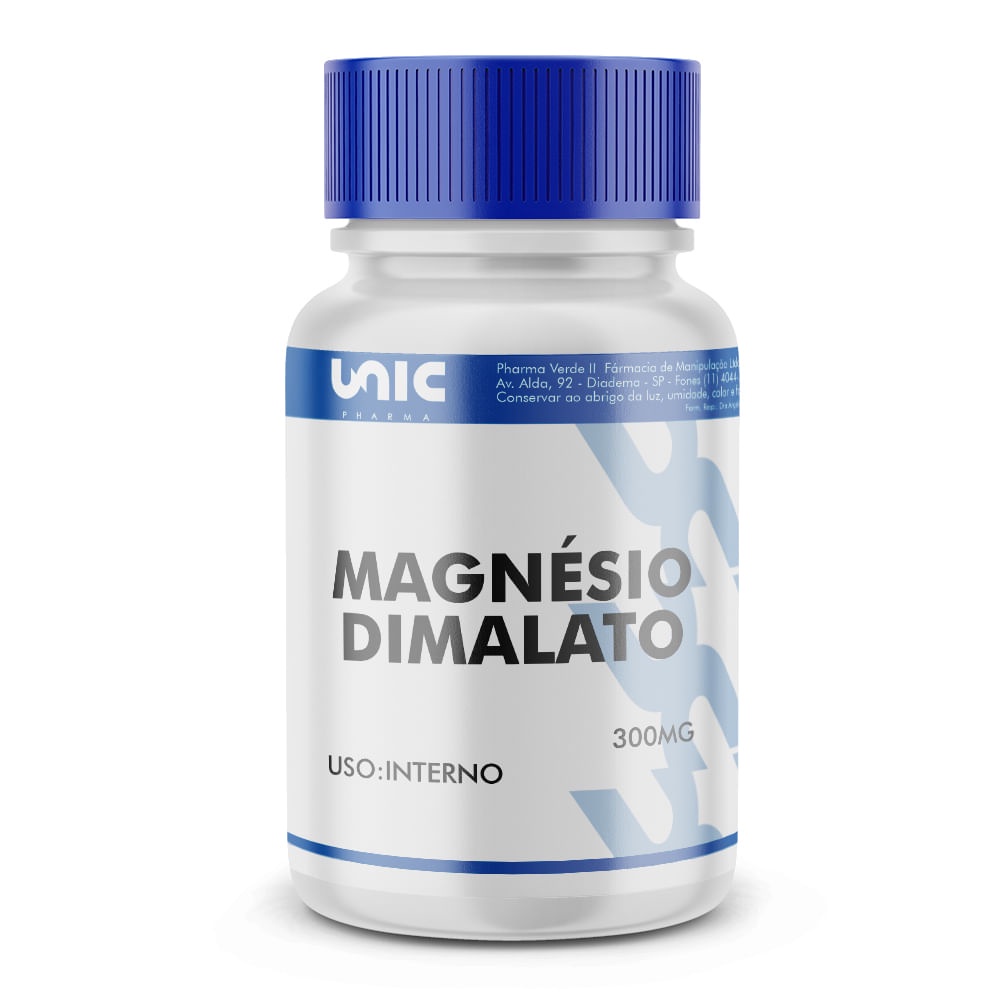 Magnésio dimalato 300mg - 90 Cápsulas