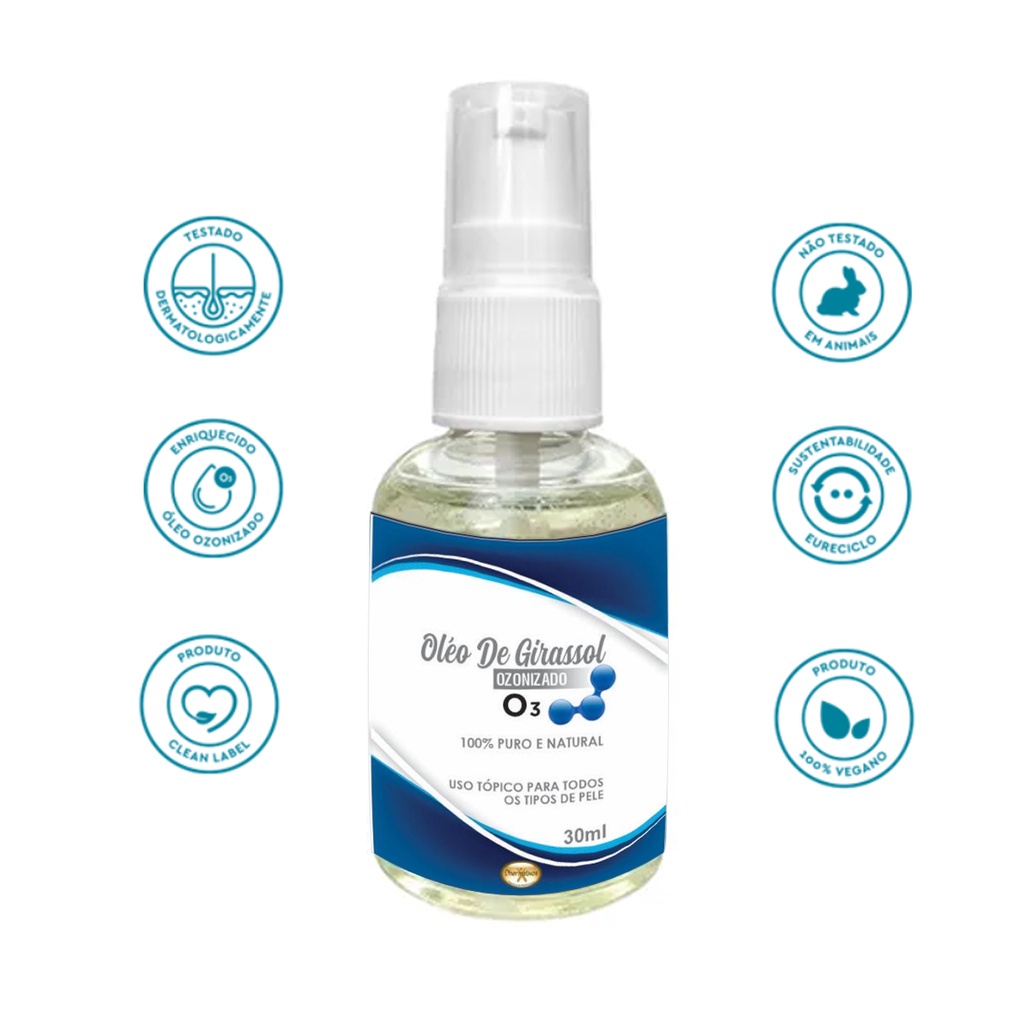 Óleo Ozonizado Para Cicatrização Feridas Escaras e Mais 30ml