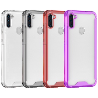 Capa Anti Impacto Para Compatível A01/A10S/A20S/A21S/A31/A51/A71/A12/ TPU Transparente Com Bordas Coloridas REF QWC