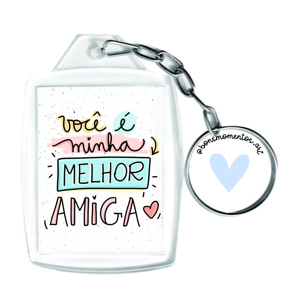 Chaveiro Amiga, chaveiro melhor amiga, presente dia do amigo | Shopee Brasil