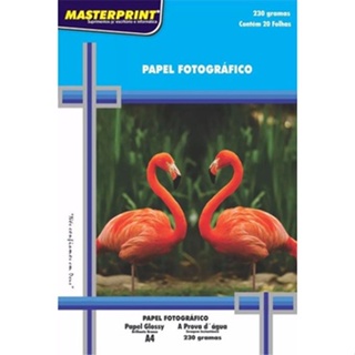 Papel Fotográfico A4 Glossy Brilho 230g 20 Folhas Premium MasterPrint em Oferta na Shopee