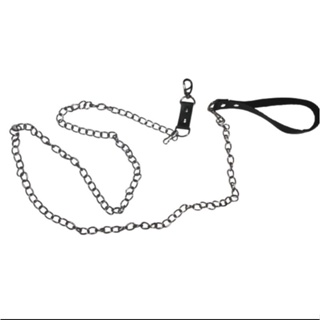 GUIA de Corrente para Coleira com Detalhes de Couro Sintético FETICHE BDSM em Oferta na Shopee