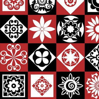 Adesivo Azulejo Grego Vermelho Mandala para Cozinha em Oferta na Shopee