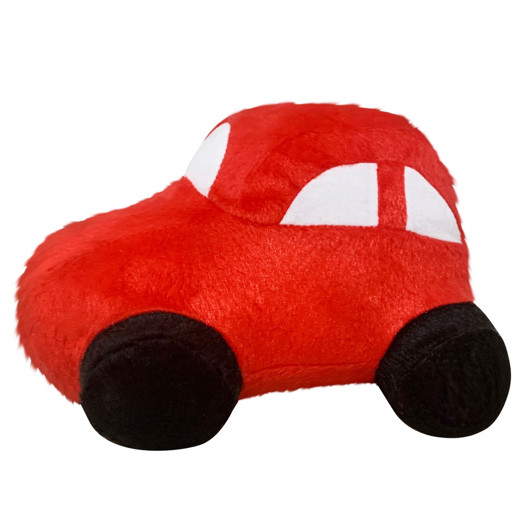 Carro de Pelúcia Carrinho de Brinquedo Macio Para Bebê Criança Carrinho Vermelho Decoração Quarto Infantil