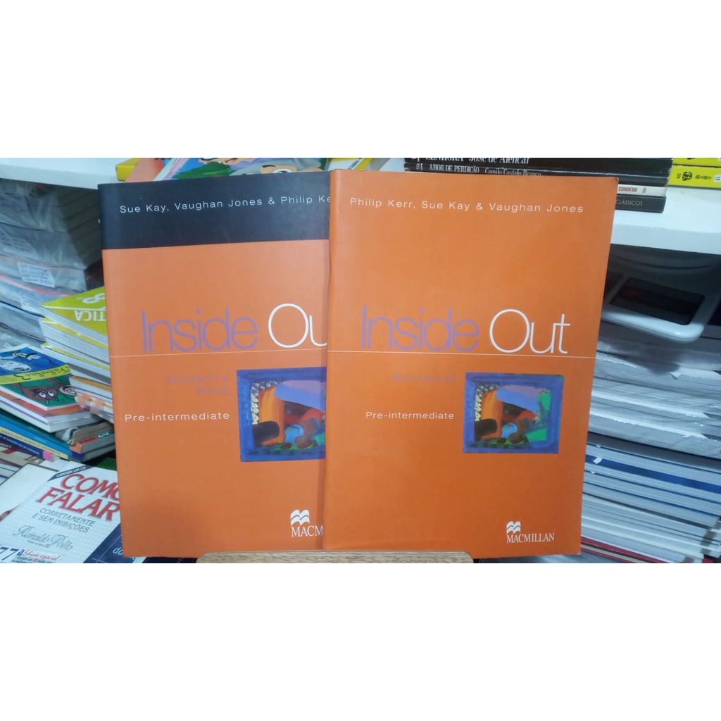 Lote de 2 Livros - Insede Out - Pre Intermediate - Student's Book e Workbook - Sue Kay, Vaughan Jones e Philip Kerr