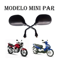 Par Mini Retrovisor Espelho Yamaha Ybr 125 Neo 115 Fazer Lander 250 Crypton 105 115 Factor Xtz 125 Xtz 250 Teneré