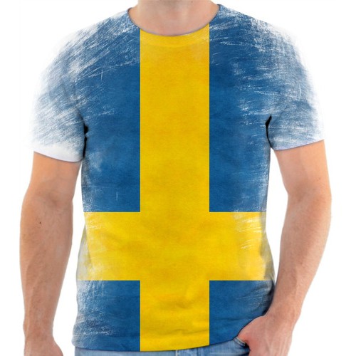 Camiseta, Camisa Da Suécia Bandeira