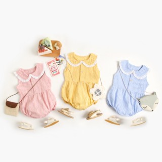 Princesa Do Bebê Meninas Bodysuits Bonito Xadrez Criança Roupas De Verão Bodysuit De Algodão Para Crianças Menina Moda em Oferta na Shopee