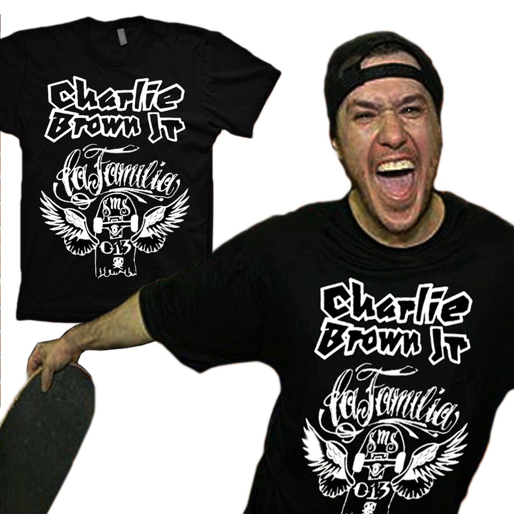 Camiseta charlie brown jr la famil a 013 skateboard rap nacional hip