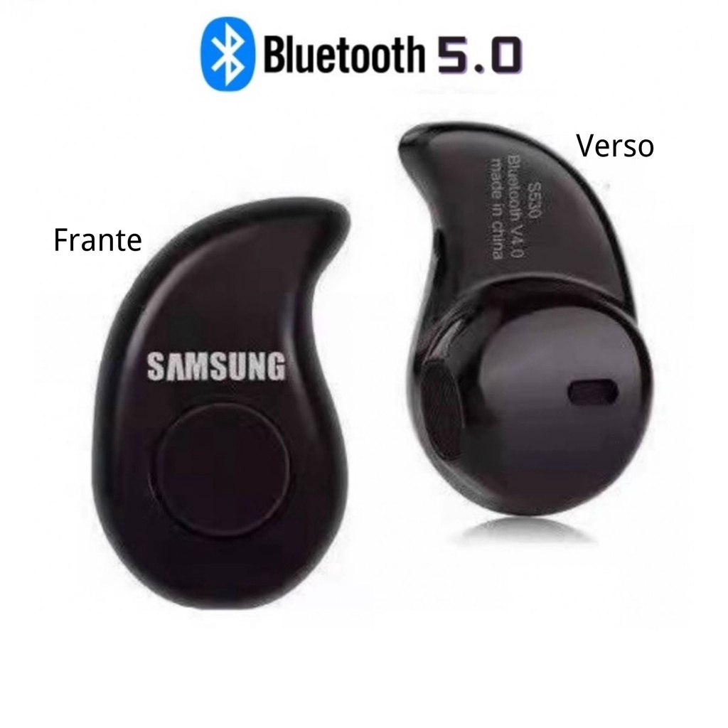 Mini Fone de Ouvido sem Fio Intra-auricular Bluetooth