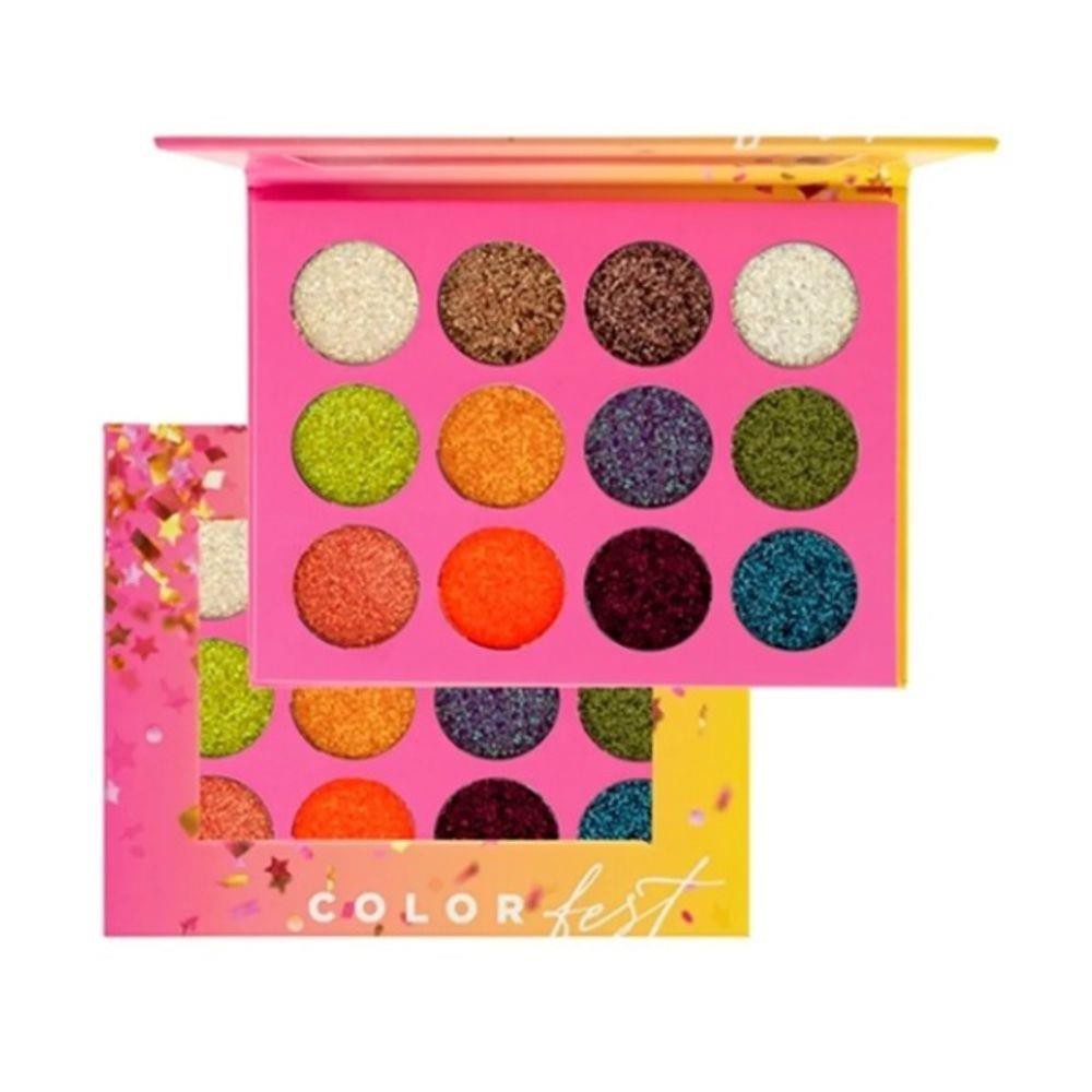 Ruby Rose HB 8408 Paleta Sombra Color Fest Glitter 12 cores | Shopee Brasil