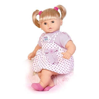 Boneca Sonho Azul Fala Frases Com Cabelo Cotiplas