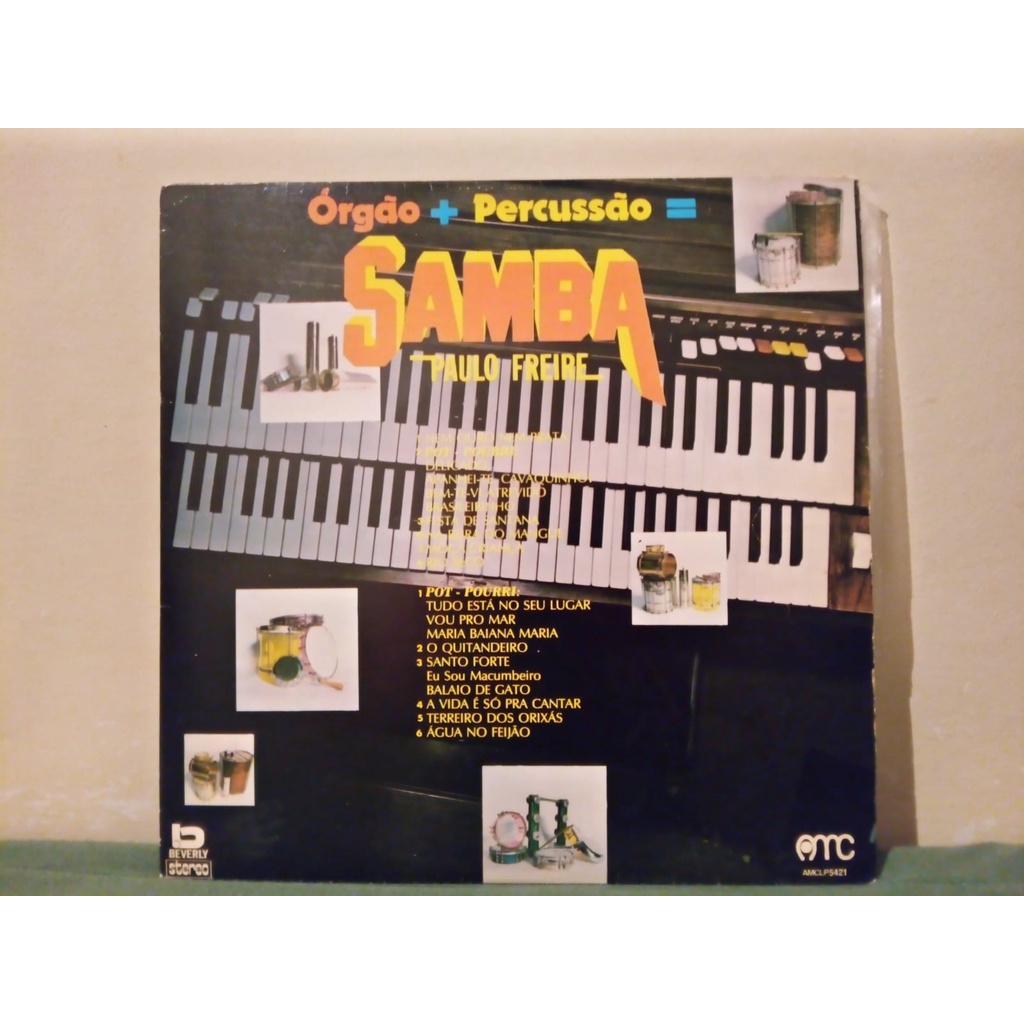 Lp Paulo Freire - Órgão + Percussão = Samba
