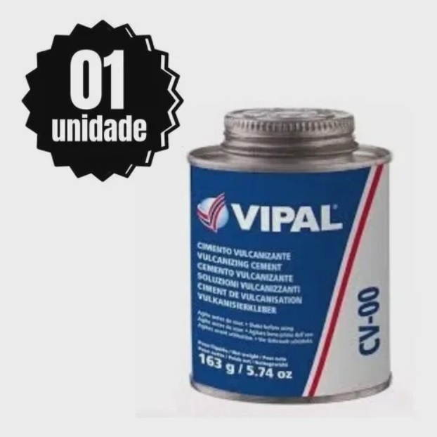 Cola Cimento A Frio Vulcanizante Reparo Pneus e Camaras de Ar Cv-00 Lata 225 Ml - Vipal