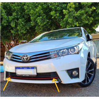 Aplique Friso Vermelho Parachoque Novo Toyota Corolla Sport