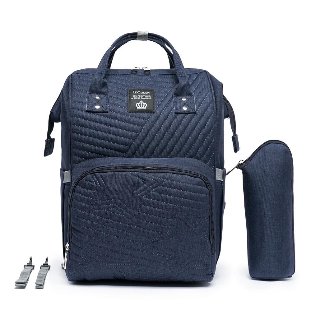 Mochila Térmica Bolsa Maternidade Mãe Bebê Lequeen Porta Mamadeira em Oferta na Shopee
