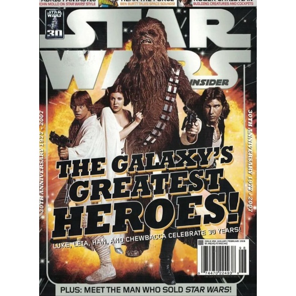 REVISTA STAR WARS, DE JANEIRO DE 2008, COM STAR WARS NA CAPA.
