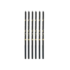 Vela Palito Gigante Preto com Dourado 17 cm - 1 unidade Pct. c/ 6 unds. - Silver Festas - Rizzo