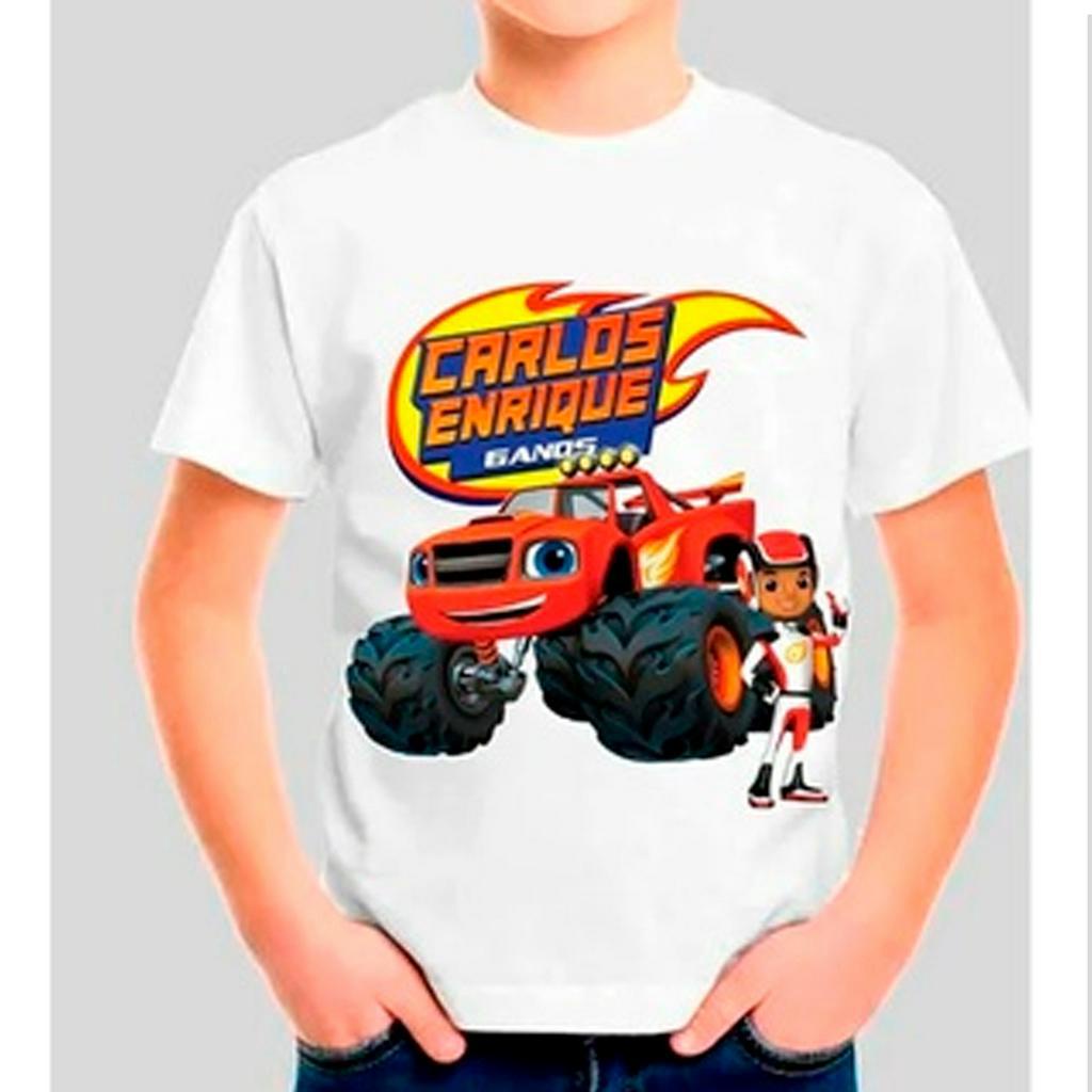 Camiseta Personalizada Blaze and Monsters Machine Infantil Adulto (LEIA A DESCRIÇÃO) em Oferta na Shopee