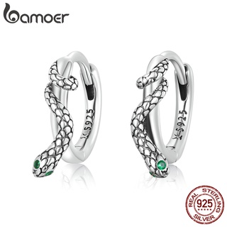 Bamoer Esterlina 925 Prata Orelha Brincos Fivela Moda Joias Presentes Para Mulheres SCE1357