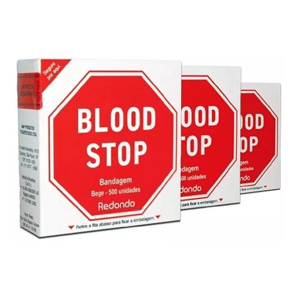 Curativo Bandagem Blood Stop Redondo Pacote Com 1500 Unidades