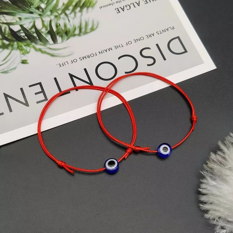 kit  duas pulseiras olho grego turco kabbalah proteção contra o mal