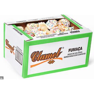 Maria Mole no copinho Doce Fumaça Canudo de Maria Mole - Sorvete Seco  (Caixa 50 unidades) - Clamel **Promoção**