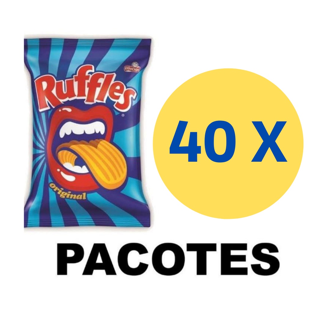 Caixa de Biscoito Batata Ruffles 40 unidades de 17g - ELMA CHIPS