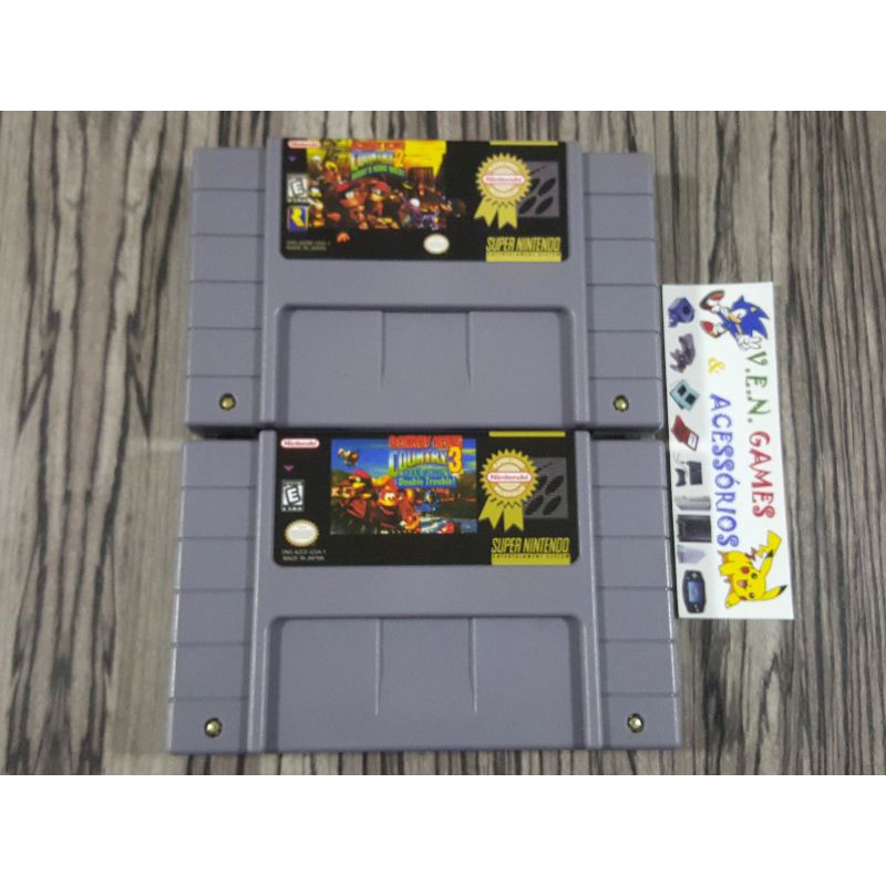 Donkey Kong 2 + Donkey Kong 3 P/ Super Nintendo + Garantia!!!!!!!