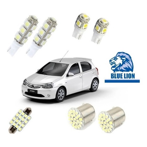 Kit Lâmpada Led Toyota Etios Luz Super Branca Tipo Xenon