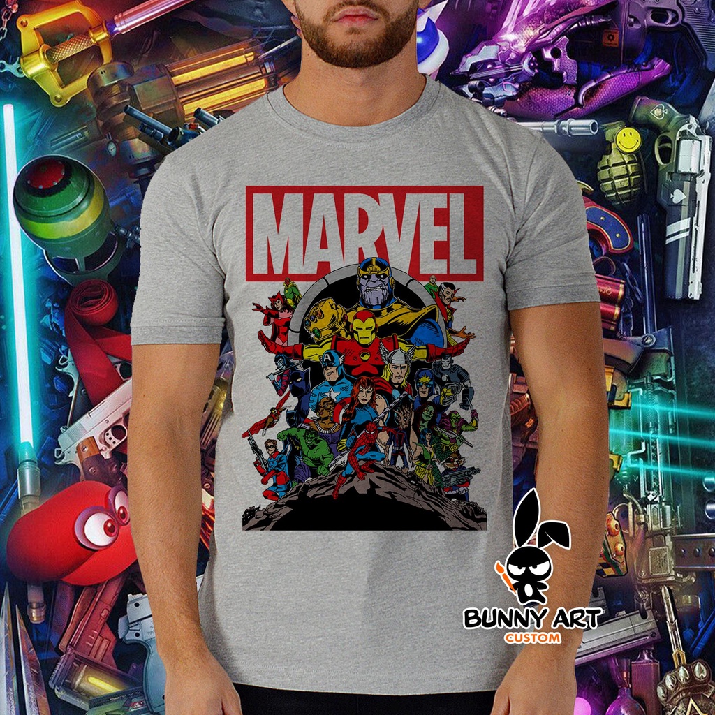 hostage Referendum Slippery Camiseta Masculina Estampada Cinza Personagens Quadrinho Marvel Clássico  Thor Hulk Homem Aranha Vingadores Capitão América Homem de Ferro Thanos |  Shopee Brasil