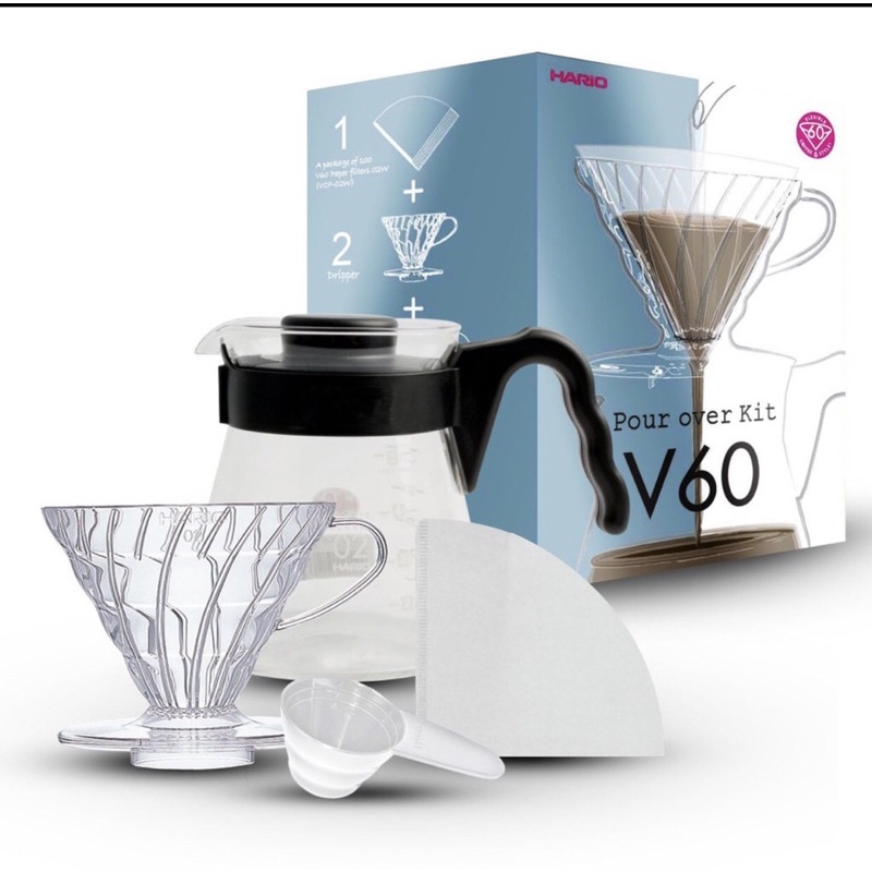 Conjunto Kit Hario V60 p/ Passar Café com Filtros original// em Oferta na Shopee