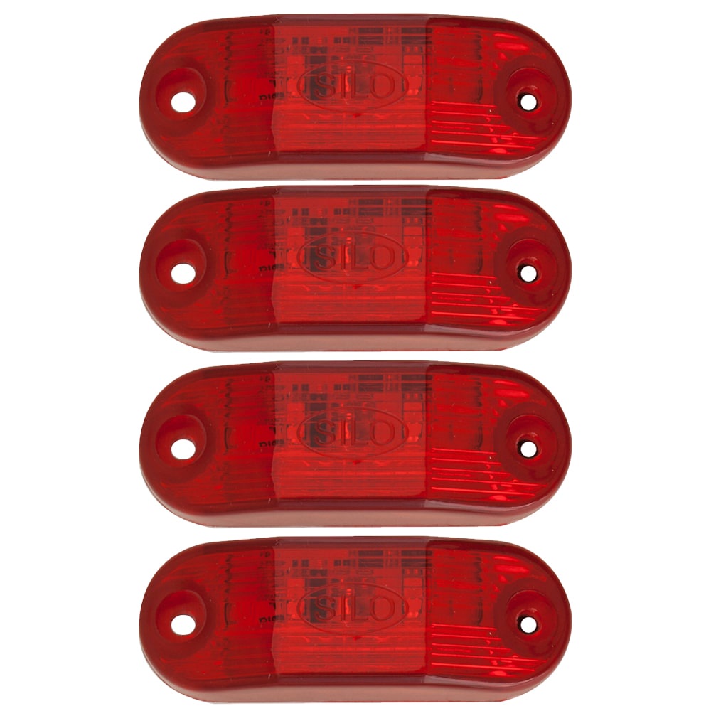4 Lanterna Traseira Teto 2LED VM Ônibus Busscar Induscar Mascarello Caminhão Van Trailer 12 volts