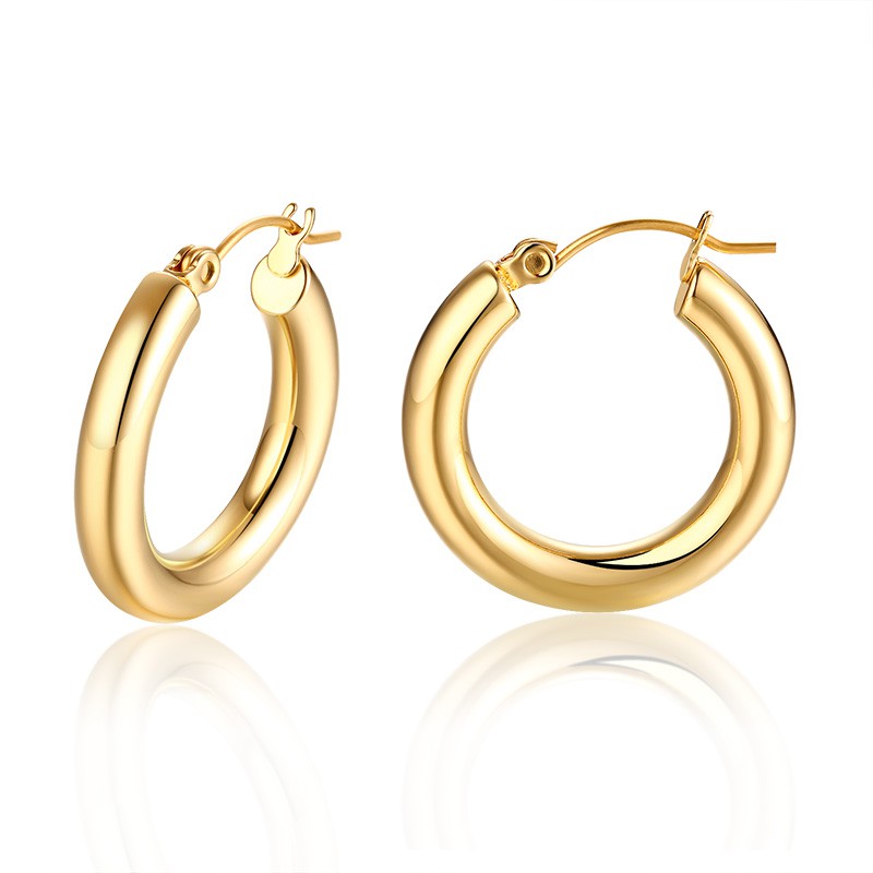 Vnox Brincos De Ouro Da Cor Do Punk Círculo Para As Mulheres Acessórios De Moda Coreano Simples Brincos Jóias Presentes em Oferta na Shopee