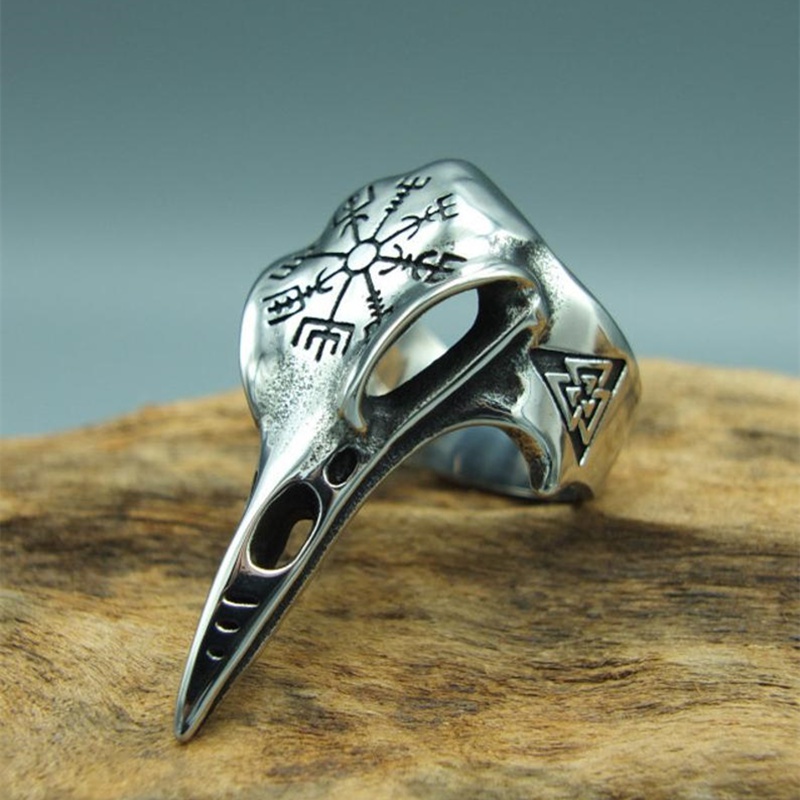Anel Masculino Aberto Com Caveira/Pássaro/Retrô/aneis masculinos anéis
