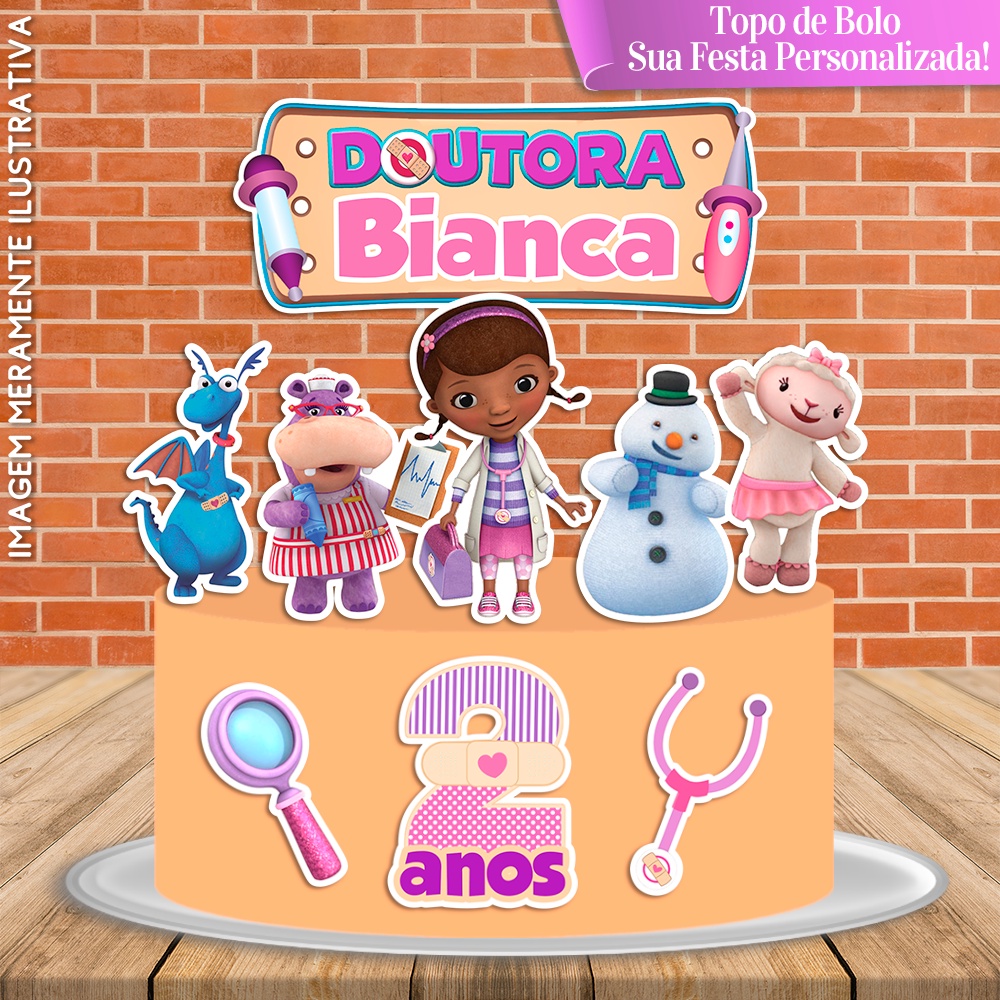 Topo de Bolo Doutora Brinquedo