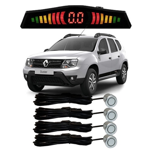 Sensor De Estacionamento Ré Duster Todos Os Modelos Prata em Oferta na Shopee