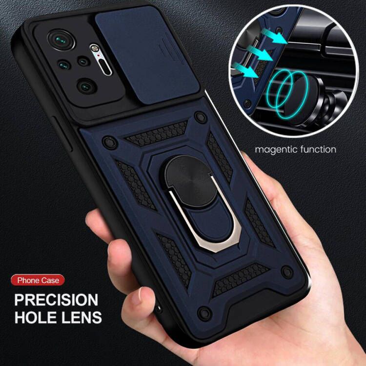 Capa Armadura Anti-Impacto Com Suporte De Câmera Para Carro Xiaomi Redmi Note 10 Pro 10S Poco F3 X3 NFC K40 em Oferta na Shopee