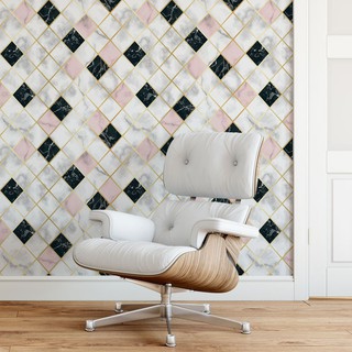 Papel De Parede Lavável Mármore Branco Prime