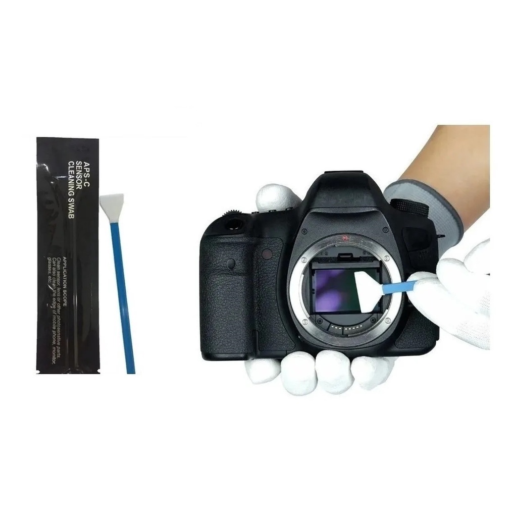 Kit 4 Cotonetes Limpeza De Lente E Sensor Câmeras Dslr Mirrorless