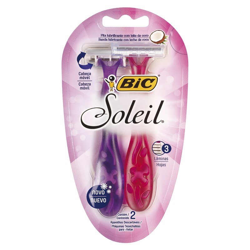 Aparelho de Barbear Bic Soleil Rosa e Roxo