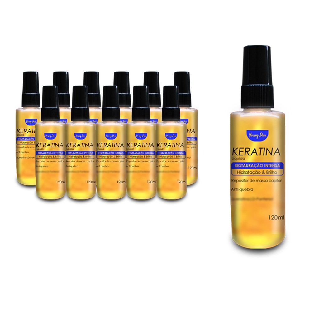 Kit 12 Keratina Young Diva 120 ml - Liquida - PROMOÇÃO DE FÁBRICA!